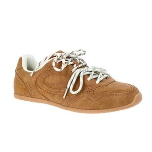 Time and Tru Casual Suede Sneaker in Tan With Double Laces